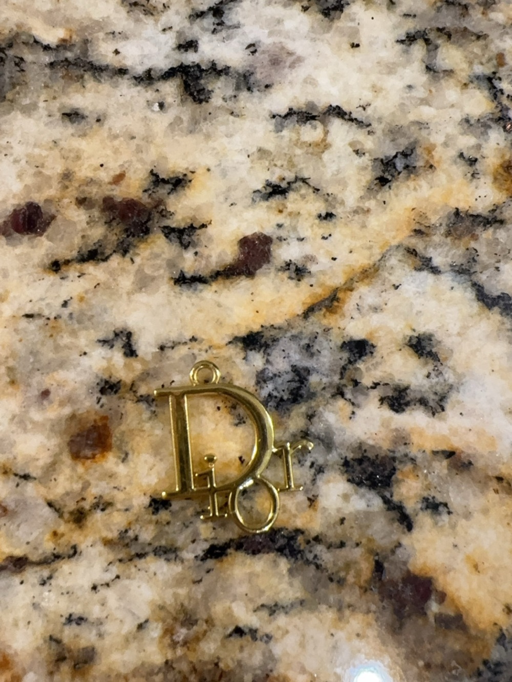 Dior Gold Logo Pendant Charm